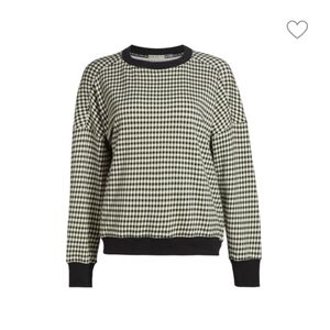 Alice + Olivia Natalie Striped Boxy Crewneck Sweatshirt